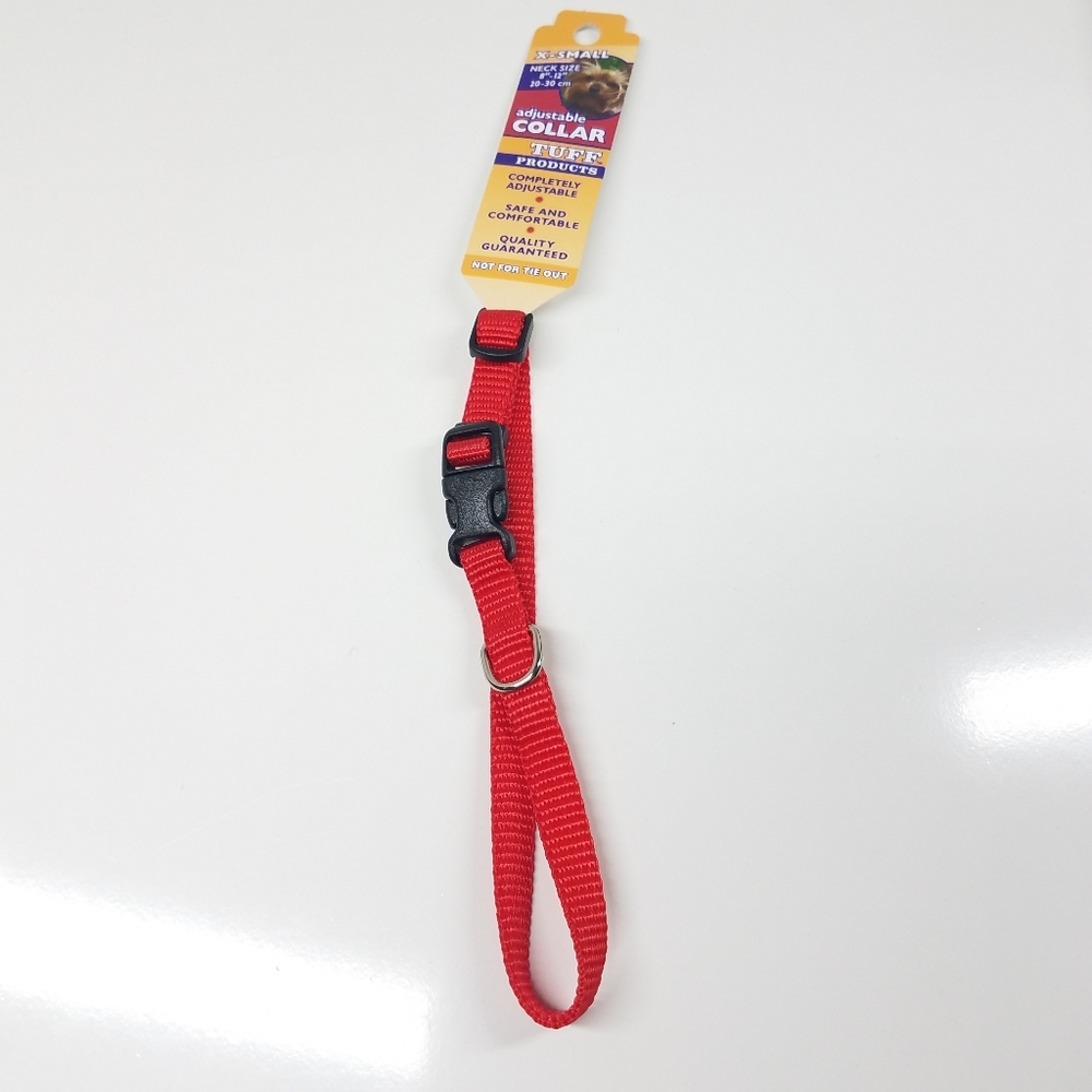 Tuff Adjustable Red Collar, X-Small